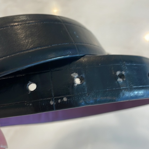 Ike Behar Mens’ Genuine Embossed Black Leather Belt- size 28 - Picture 6 of 7